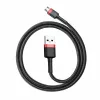 Baseus CAMKLF-B91 Nylon Durable Data & Charging kabel CQ3.0 2.4A USB do Micro USB 1m Czarno-czerwony