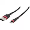 Baseus CAMKLF-B91 Nylon Durable Data & Charging kabel CQ3.0 2.4A USB do Micro USB 1m Czarno-czerwony
