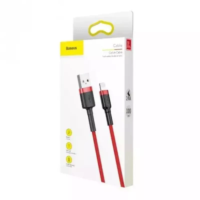 Kabel Lightning Baseus CALKLF-A09 0,5 m Czerwony