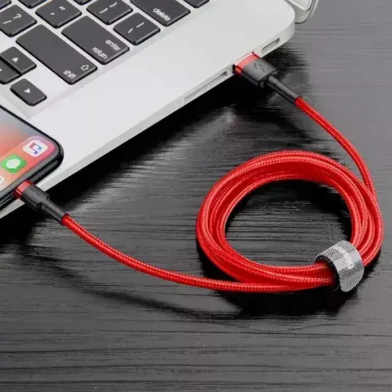 Kabel Lightning Baseus CALKLF-A09 0,5 m Czerwony