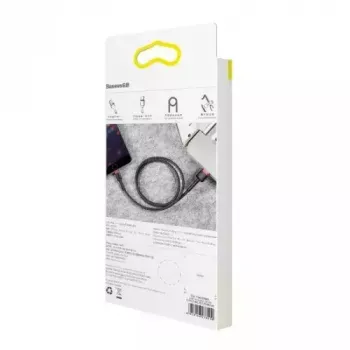 Kabel USB-A do Lightning Baseus CALKLF-C19 2 m — obudowa aluminiowa, 1,5 A, czarno-czerwony