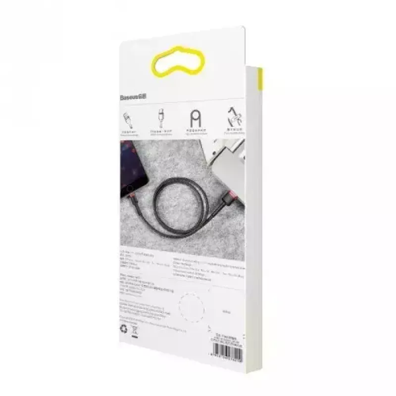 Kabel USB-A do Lightning Baseus CALKLF-C19 2 m — obudowa aluminiowa, 1,5 A, czarno-czerwony