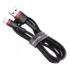 Kabel USB-A do Lightning Baseus CALKLF-C19 2 m — obudowa aluminiowa, 1,5 A, czarno-czerwony