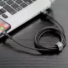 Kabel USB A do Lightning Baseus Cafule (CALKLF-CG1) — oplot nylonowy, QC3.0 1.5A, 2 m, Szary/Czarny