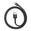 Kabel USB A do Lightning Baseus Cafule (CALKLF-CG1) — oplot nylonowy, QC3.0 1.5A, 2 m, Szary/Czarny