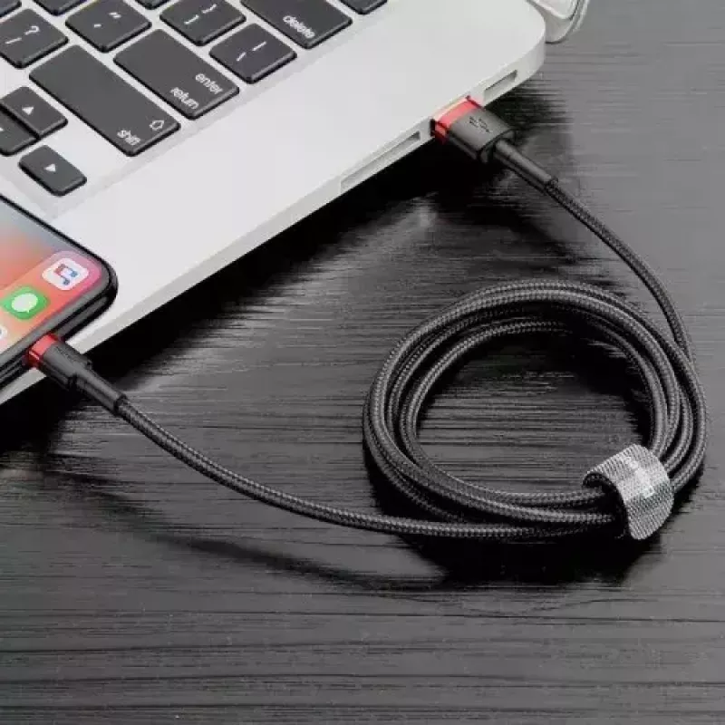 Kabel Lightning Baseus CALKLF-A19 0,5 m Czarny