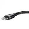 Baseus CALKLF-AG1 Nylonowy kabel do transmisji danych i ładowania USB-C QC3.0 2.4A do Lightning 0,5 m czarny, szary