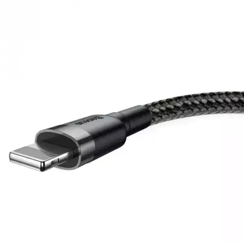 Baseus CALKLF-AG1 Nylonowy kabel do transmisji danych i ładowania USB-C QC3.0 2.4A do Lightning 0,5 m czarny, szary