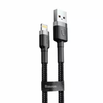 Baseus CALKLF-AG1 Nylonowy kabel do transmisji danych i ładowania USB-C QC3.0 2.4A do Lightning 0,5 m czarny, szary