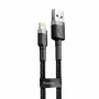 Baseus CALKLF-AG1 Nylonowy kabel do transmisji danych i ładowania USB-C QC3.0 2.4A do Lightning 0,5 m czarny, szary