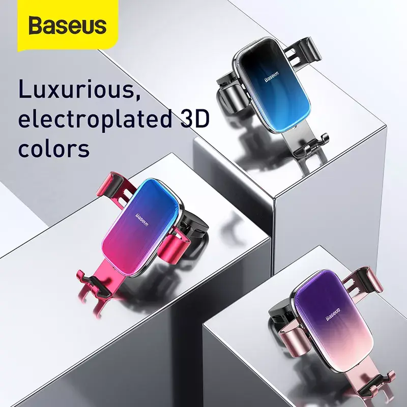 Uchwyt pasywny Baseus Glaze Gravity Telefon komórkowy Czarny