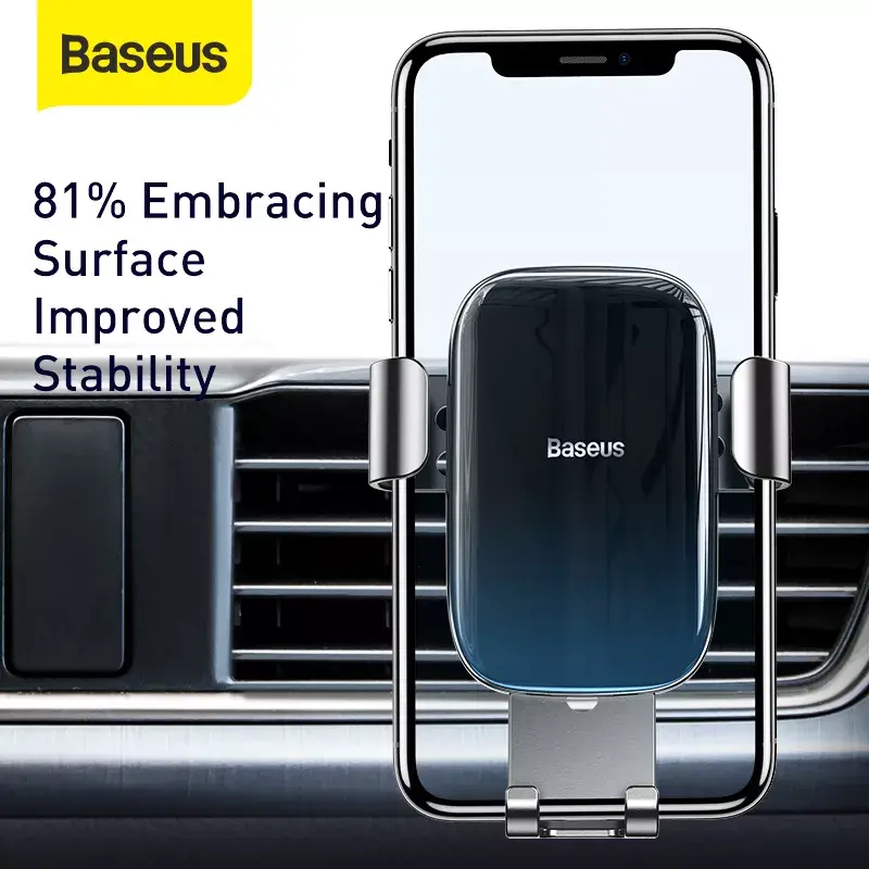 Uchwyt pasywny Baseus Glaze Gravity Telefon komórkowy Czarny