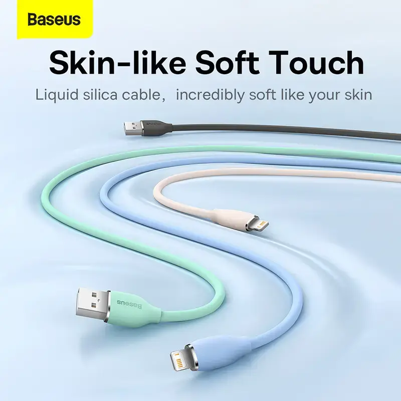 Kabel USB 2.0 Baseus Jelly Lightning na USB-A 1,2 m, czarny