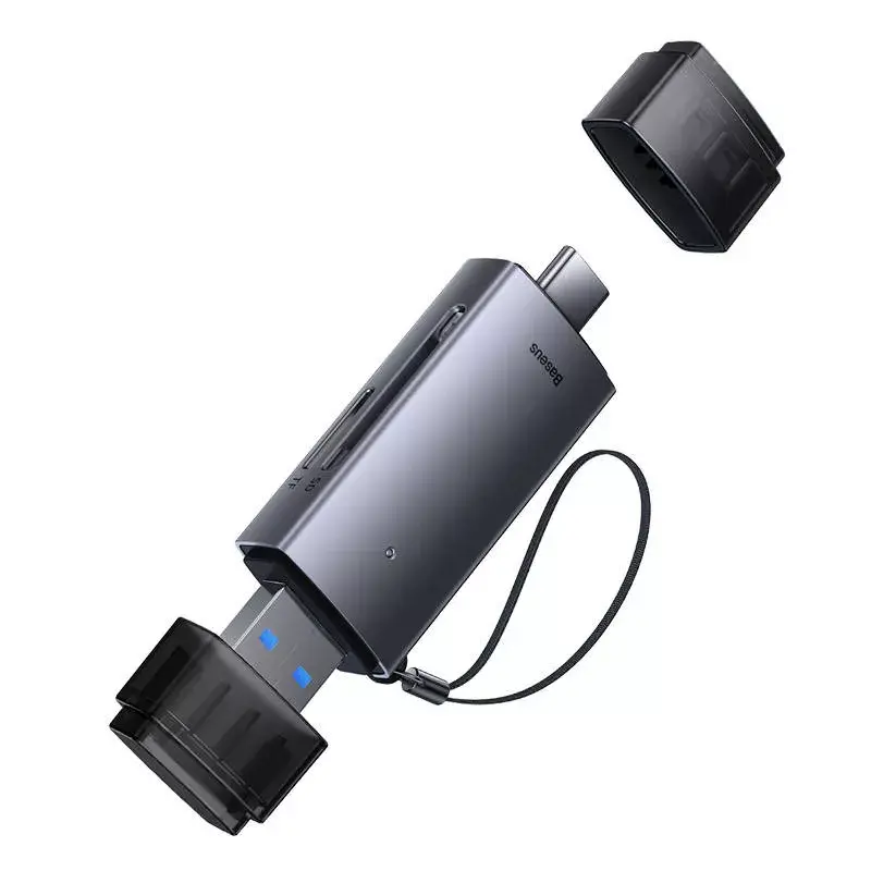 Czytnik kart Baseus Memory Card Reader Lite Series WKQX060113 obsługa USB i USB-C