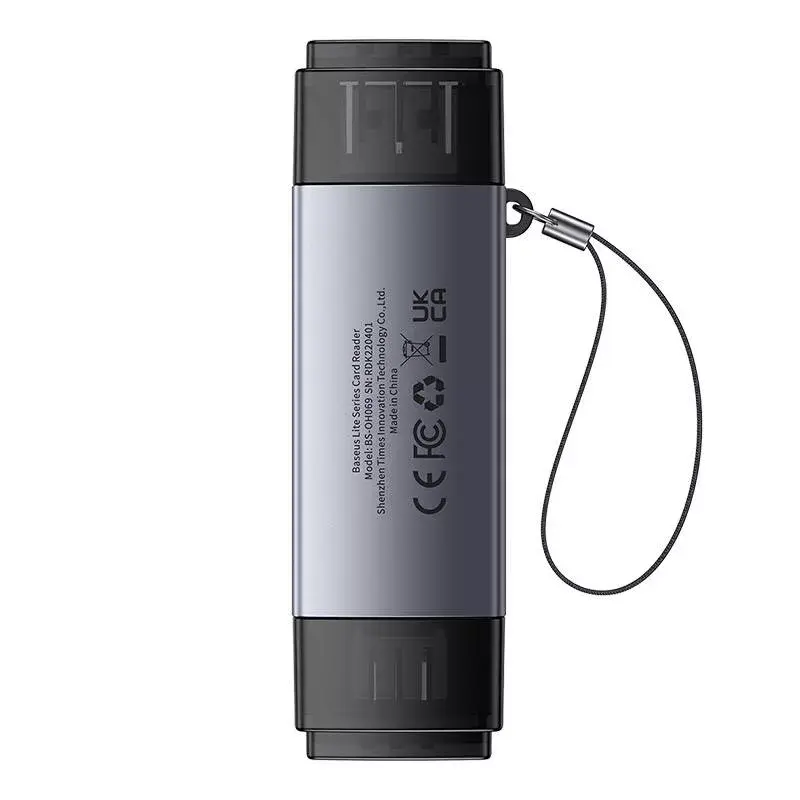 Czytnik kart Baseus Memory Card Reader Lite Series WKQX060113 obsługa USB i USB-C