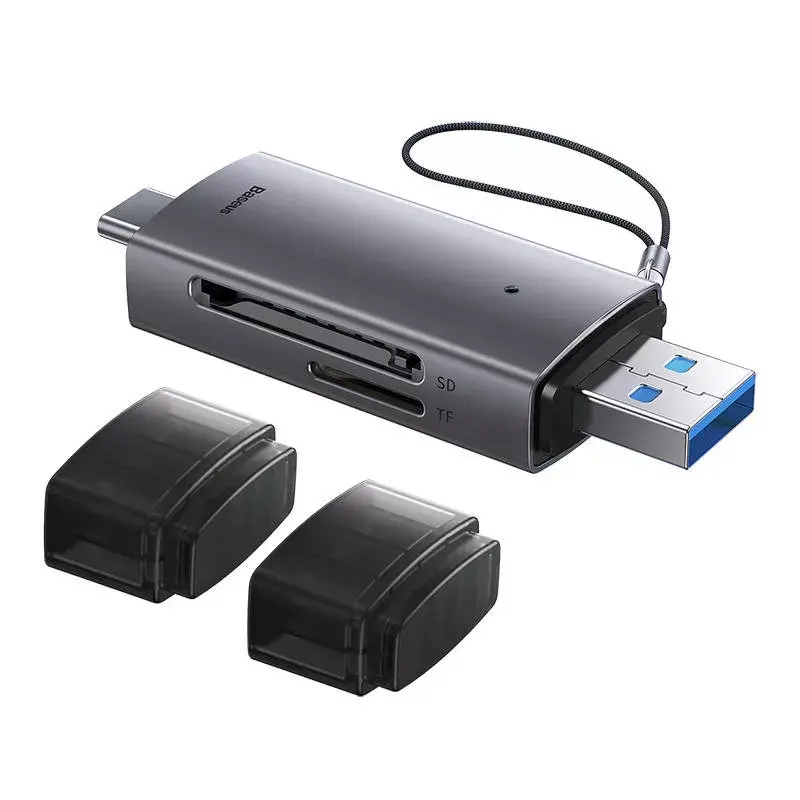 Czytnik kart Baseus Memory Card Reader Lite Series WKQX060113 obsługa USB i USB-C