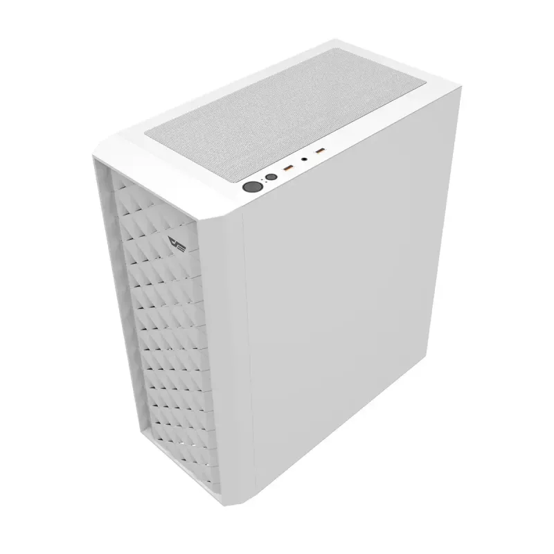 Komputer obudowa Darkflash DK351 biały Midi Tower, Micro ATX/ATX/ITX, szkło hartowane, biały, 200×390×450 mm