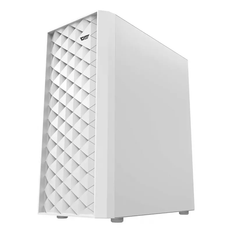 Komputer obudowa Darkflash DK351 biały Midi Tower, Micro ATX/ATX/ITX, szkło hartowane, biały, 200×390×450 mm