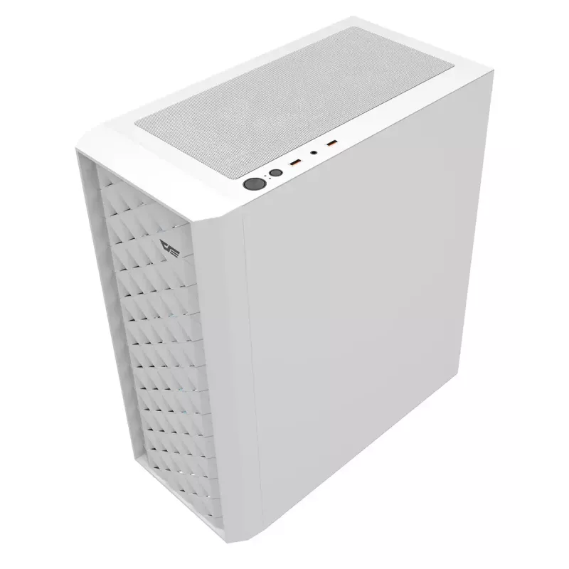 Komputer obudowa Darkflash DK351 biały Midi Tower, Micro ATX/ATX/ITX, szkło hartowane, biały, 200×390×450 mm