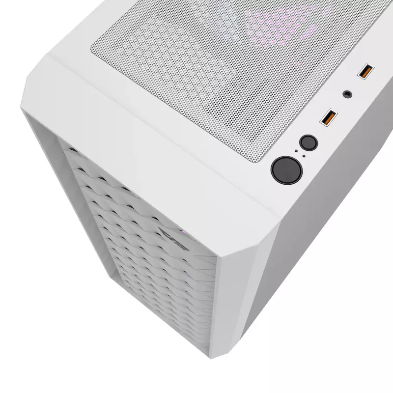 Komputer obudowa Darkflash DK351 biały Midi Tower, Micro ATX/ATX/ITX, szkło hartowane, biały, 200×390×450 mm