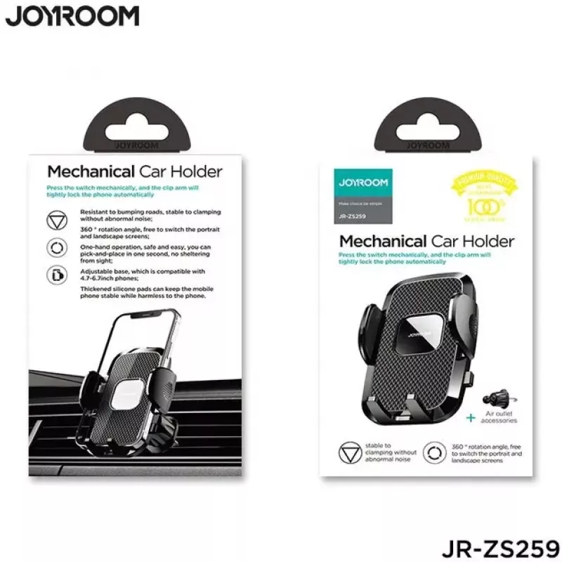 Aktywny uchwyt JOYROOM JR-ZS259 do telefonu komórkowego/smartfona Czarny