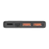 Powerbank Baseus Adaman Metal, litowo-jonowy 10000mAh, 2xUSB, USB-C, Lightning, MicroUSB 22.5W (czarny)