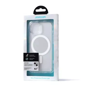 Przezroczysta magnetyczna obudowa ochronna Joyroom JR-14H5 do iPhone'a 14 z MagSafe i pierścieniem magnetycznym, przezroczysta