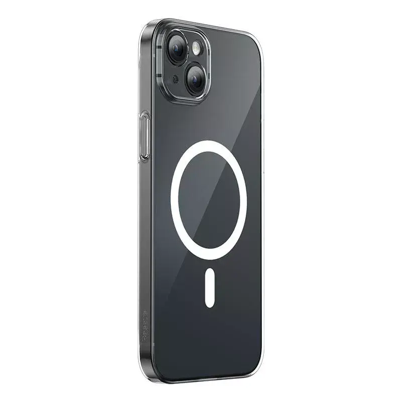 Etui na telefon Baseus Magnetic Crystal Clear dla iPhone 13, przezroczyste, ze szkłem hartowanym na ekran