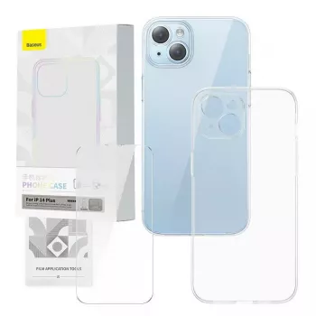Ochronne przezroczyste etui ze szkłem hartowanym firmy Baseus do iPhone 14 Plus (P60112202201-02)