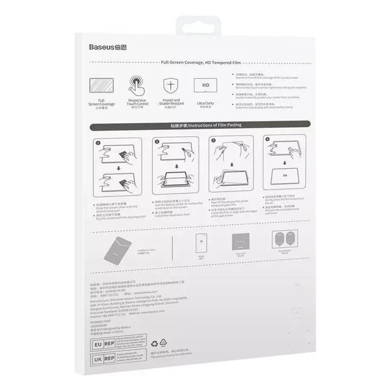 Szkło hartowane ochronne na ekran Baseus Crystal do Huawei MatePad Pro 11, grubość 0,3 mm
