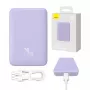 Powerbank Baseus Magnetic Mini 10000mAh, USB-C 20W MagSafe (fioletowy)