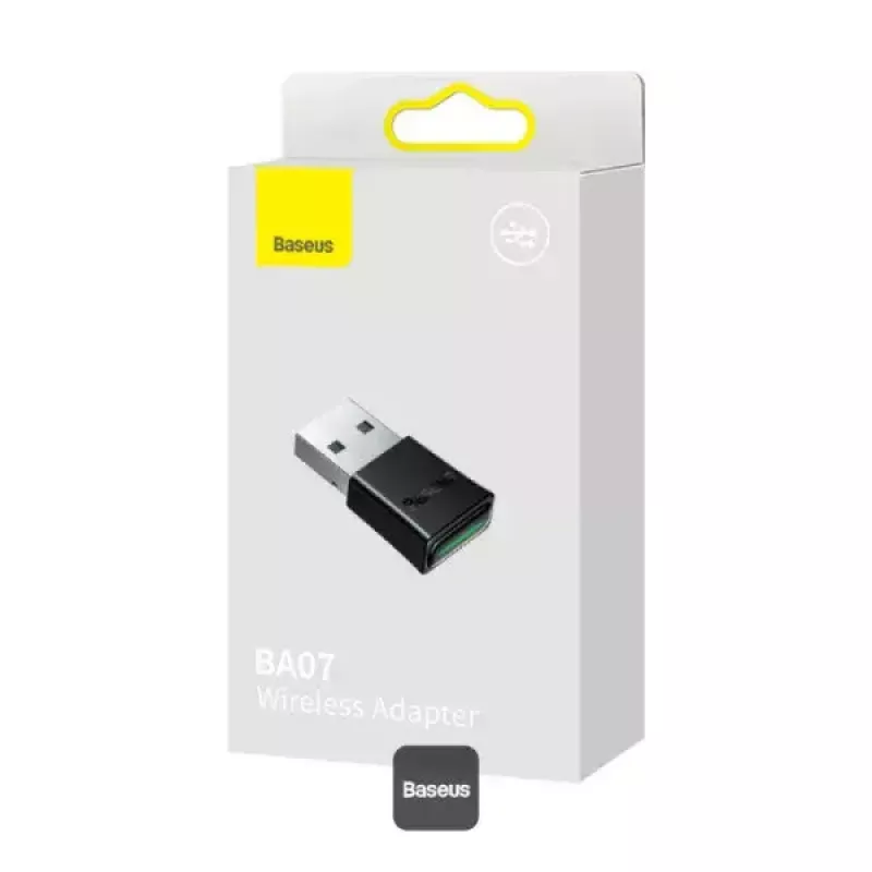Baseus BA07 Mini adapter Bluetooth do PC, bezprzewodowy odbiornik Bluetooth USB 5.3 - czarny