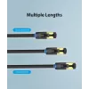 Ethernet patch kabel Vention Cat.8 S/FTP 1 m Czarny RJ-45 Gold-plated