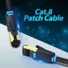 Ethernet patch kabel Vention Cat.8 S/FTP 1 m Czarny RJ-45 Gold-plated