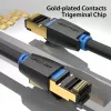 Ethernet patch kabel Vention Cat.8 S/FTP 1 m Czarny RJ-45 Gold-plated