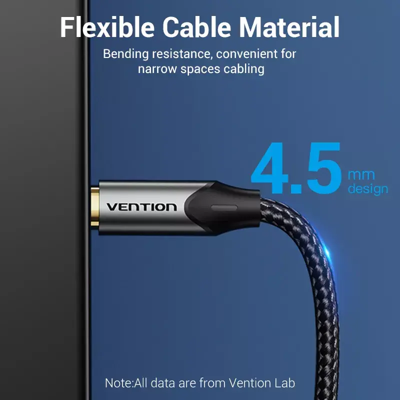 Światłowodowy kabel audio Vention 3 m TOSLINK męski-męski, szary, oplot nylonowy, złocone styki