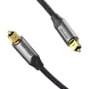 Światłowodowy kabel audio Vention 3 m TOSLINK męski-męski, szary, oplot nylonowy, złocone styki