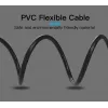 Kabel audio Vention 3,5 mm męski na 2×RCA męski, 3 m, czarny, pozłacane styki