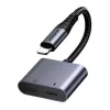 adapter audio 2w1 Joyroom SY-L01 Lightning na 3,5 mm + Lightning, czarny