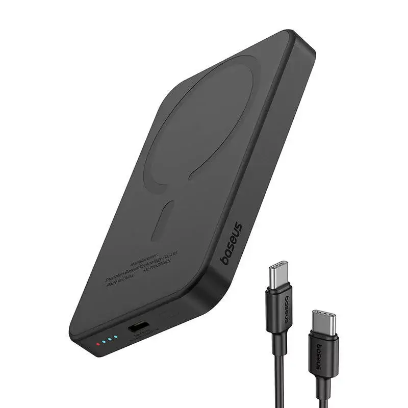 Magnetyczny mini powerbank Baseus 5000 mAh 20 W (czarny)