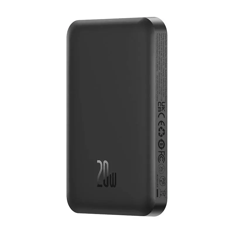 Magnetyczny mini powerbank Baseus 5000 mAh 20 W (czarny)