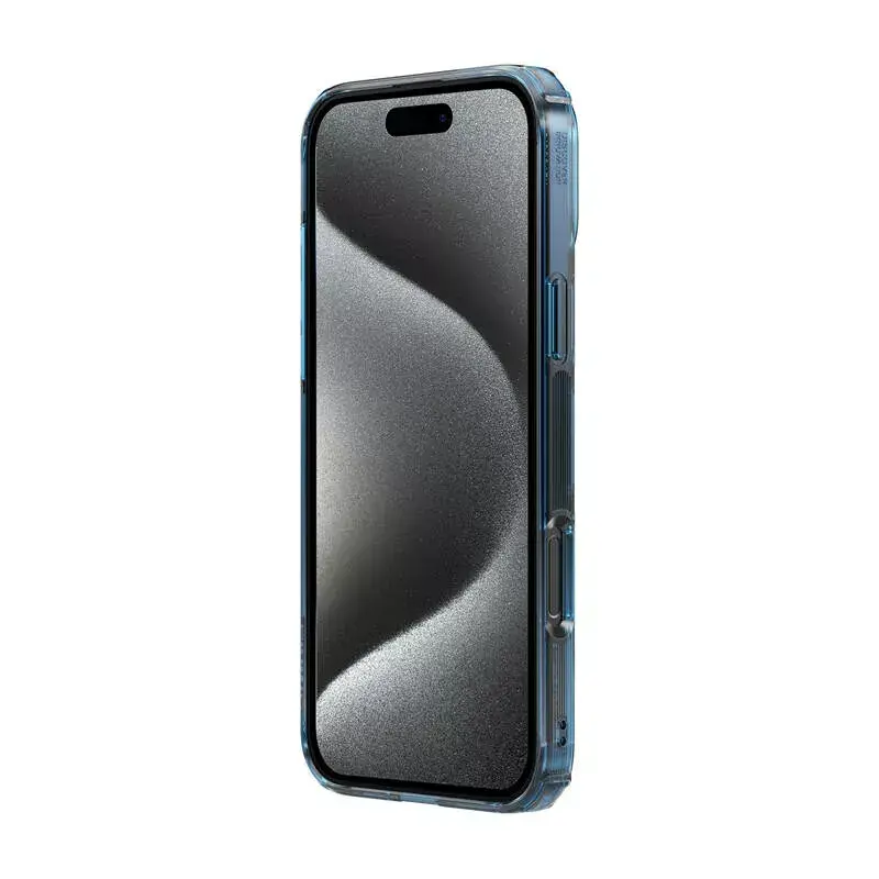 Etui TPU Nillkin Nature dla iPhone 16 Plus — magnetyczne, niebieskie, smukła osłona ochronna