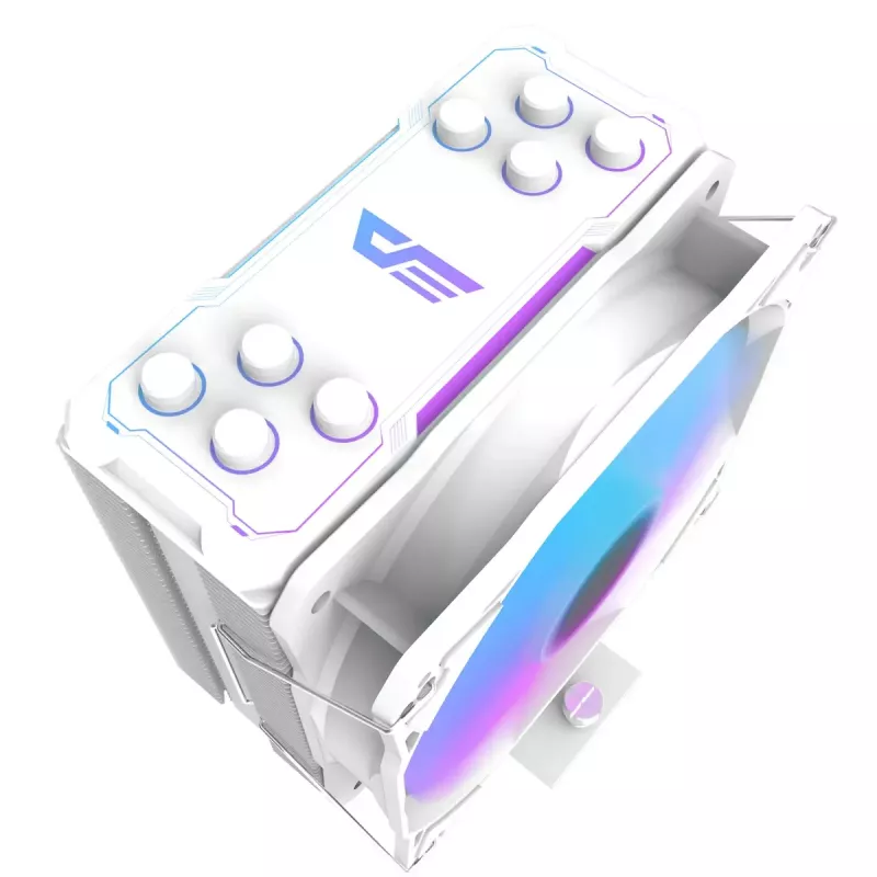 Chłodzenie powietrzne Darkflash Z4 Pro Mist biały — wentylator 120 mm, łożysko hydrauliczne, TDP 200 W, obsługa AM5/AM4/LGA1700/1200/115x