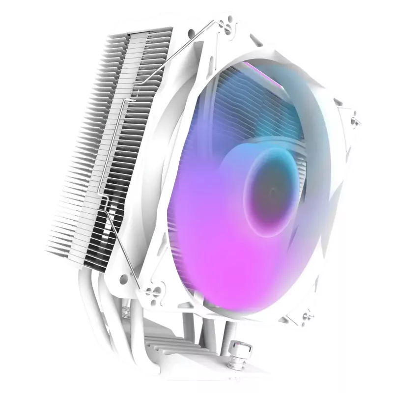 Chłodzenie powietrzne Darkflash Z4 Pro Mist biały — wentylator 120 mm, łożysko hydrauliczne, TDP 200 W, obsługa AM5/AM4/LGA1700/1200/115x