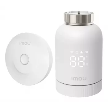Cyfrowy termostat Imou TRV1 Kit ZigBee Biały Zasilany bateriami