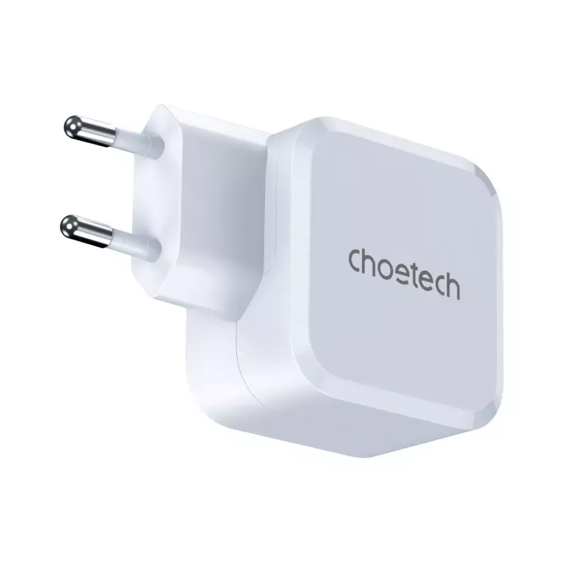 Ładowarka sieciowa USB-C CHOETECH PD8007 45W EU biała – USB‑C PD 45W