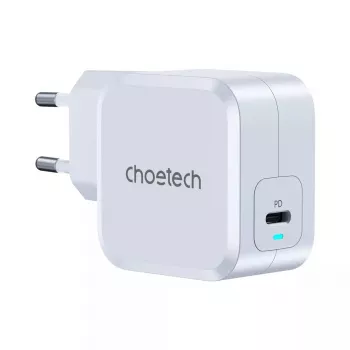 Ładowarka sieciowa USB-C CHOETECH PD8007 45W EU biała – USB‑C PD 45W