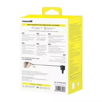 Ładowarka samochodowa Baseus Enjoyment Max 90W z portami USB-C i USB-A