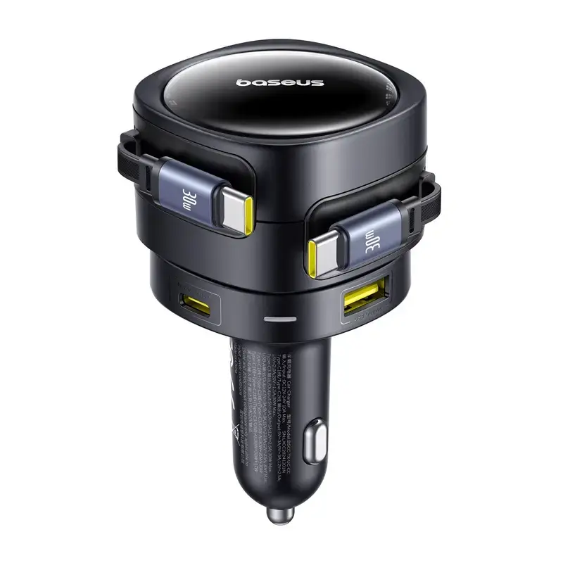 Ładowarka samochodowa Baseus Enjoyment Max 90W z portami USB-C i USB-A