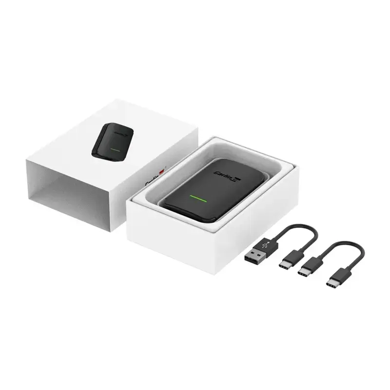 Adapter bezprzewodowy Carlinkit CPC200-A2A do Android Auto — Wi‑Fi 5 GHz/2,4 GHz, Bluetooth 5.2, USB-C, 5 V 1 A